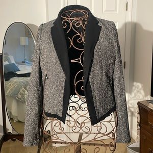 NWOT Ann Taylor gray cropped tweed jacket size 2
